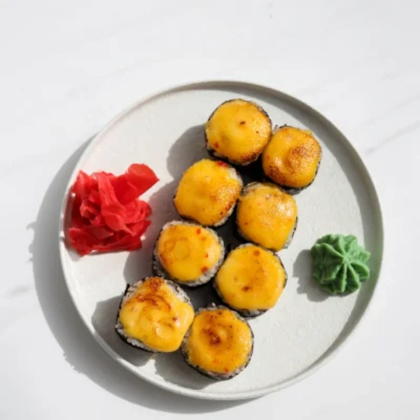 Запеченый ролл с курицей и ананасом Гавайи