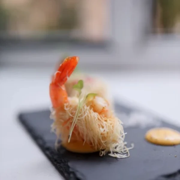 Креветки катаифи